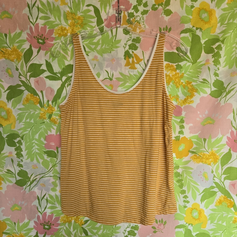 Old Navy Gold Striped Tank Top